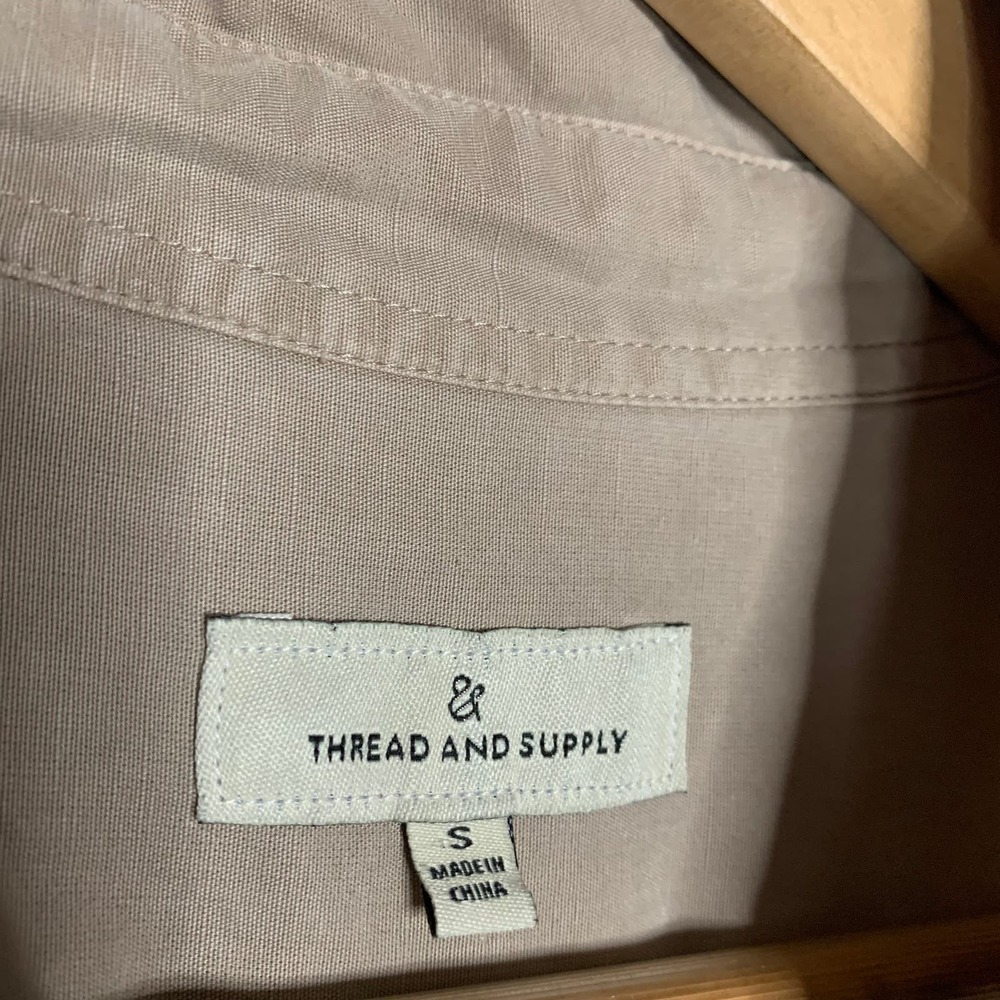 Thread Supply Button Front Chambray Jumpsuit Slee… - image 4